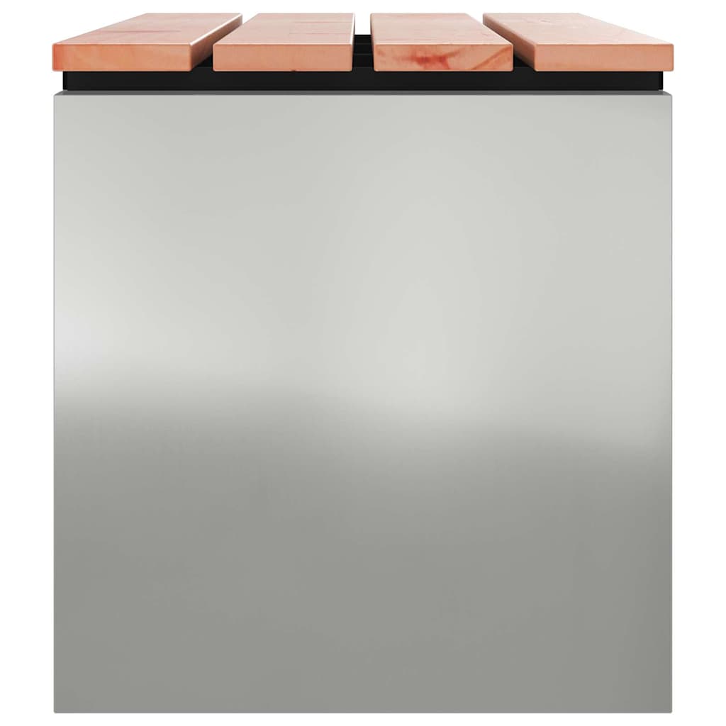 vidaXL Garden Bench Silver 100 x 40 x 43 cm Galvanised steel