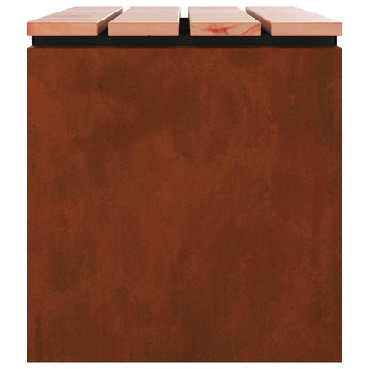 vidaXL Garden Bench Rusty 100 x 40 x 43 cm Weathering steel