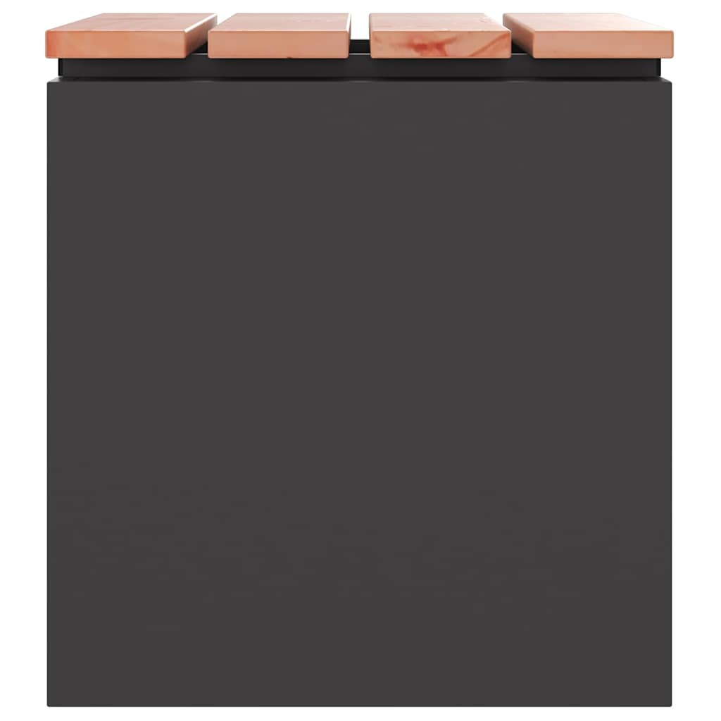 vidaXL Garden Bench Black 40 x 40 x 43 cm Steel