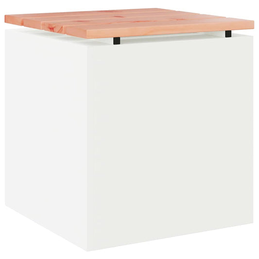vidaXL Garden Bench White 40 x 40 x 43 cm Steel