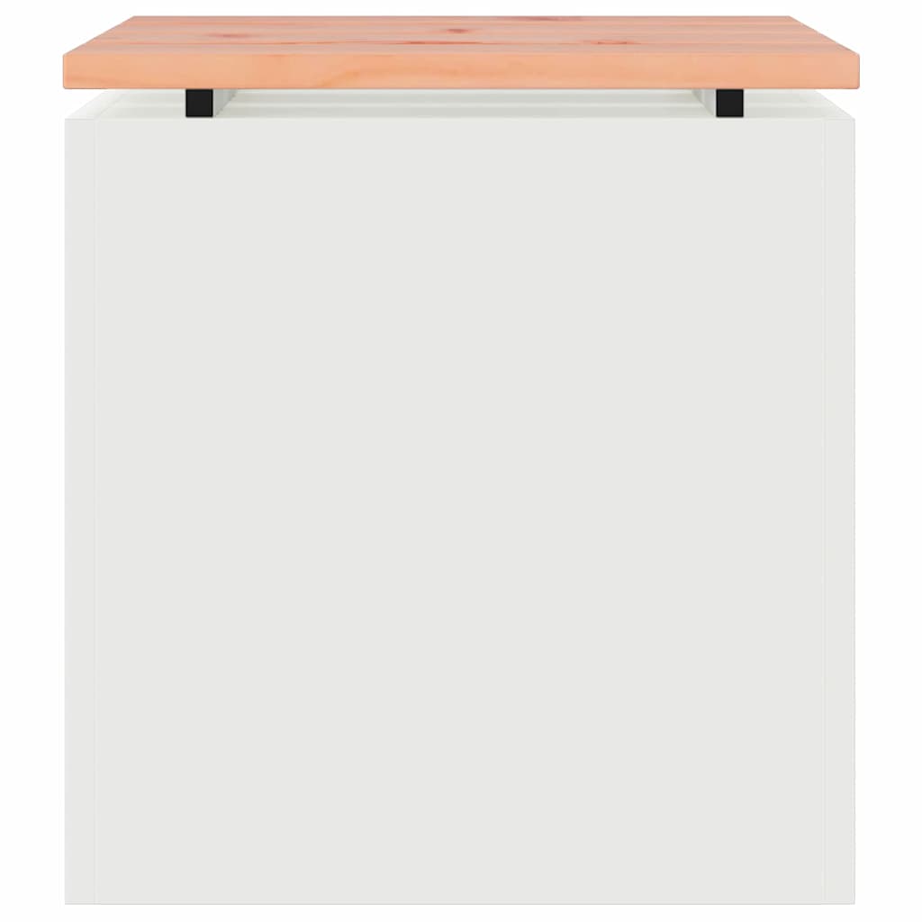 vidaXL Garden Bench White 40 x 40 x 43 cm Steel