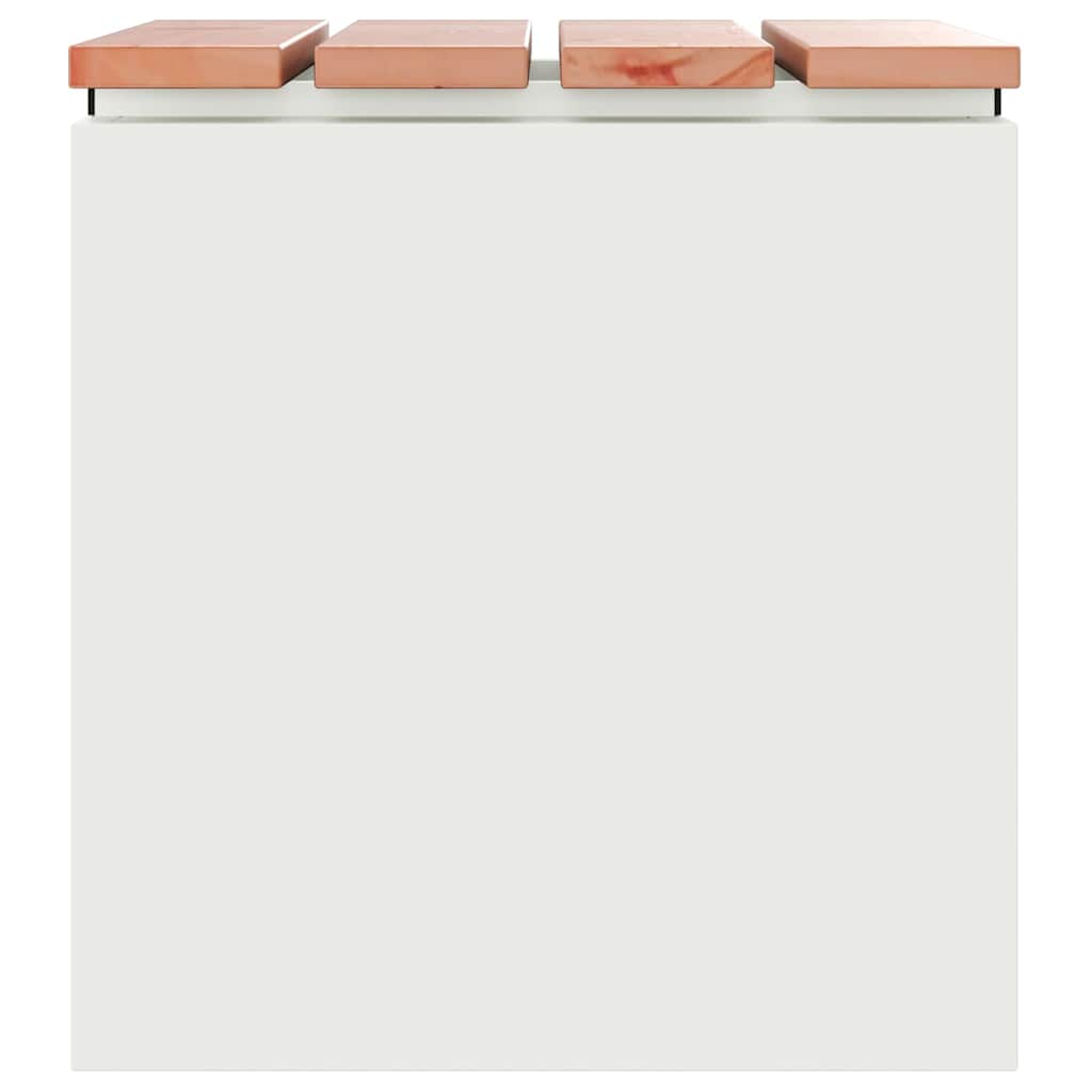 vidaXL Garden Bench White 40 x 40 x 43 cm Steel