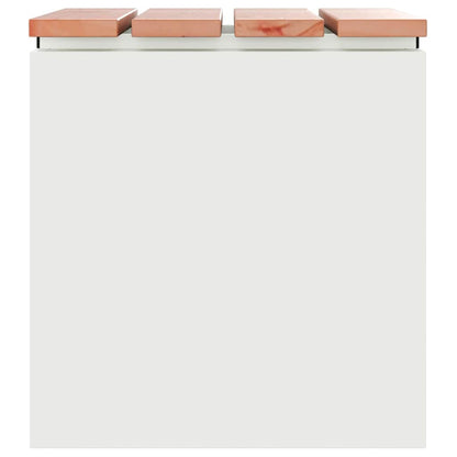 vidaXL Garden Bench White 40 x 40 x 43 cm Steel