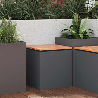 vidaXL Garden Bench Anthracite 40 x 40 x 43 cm Steel