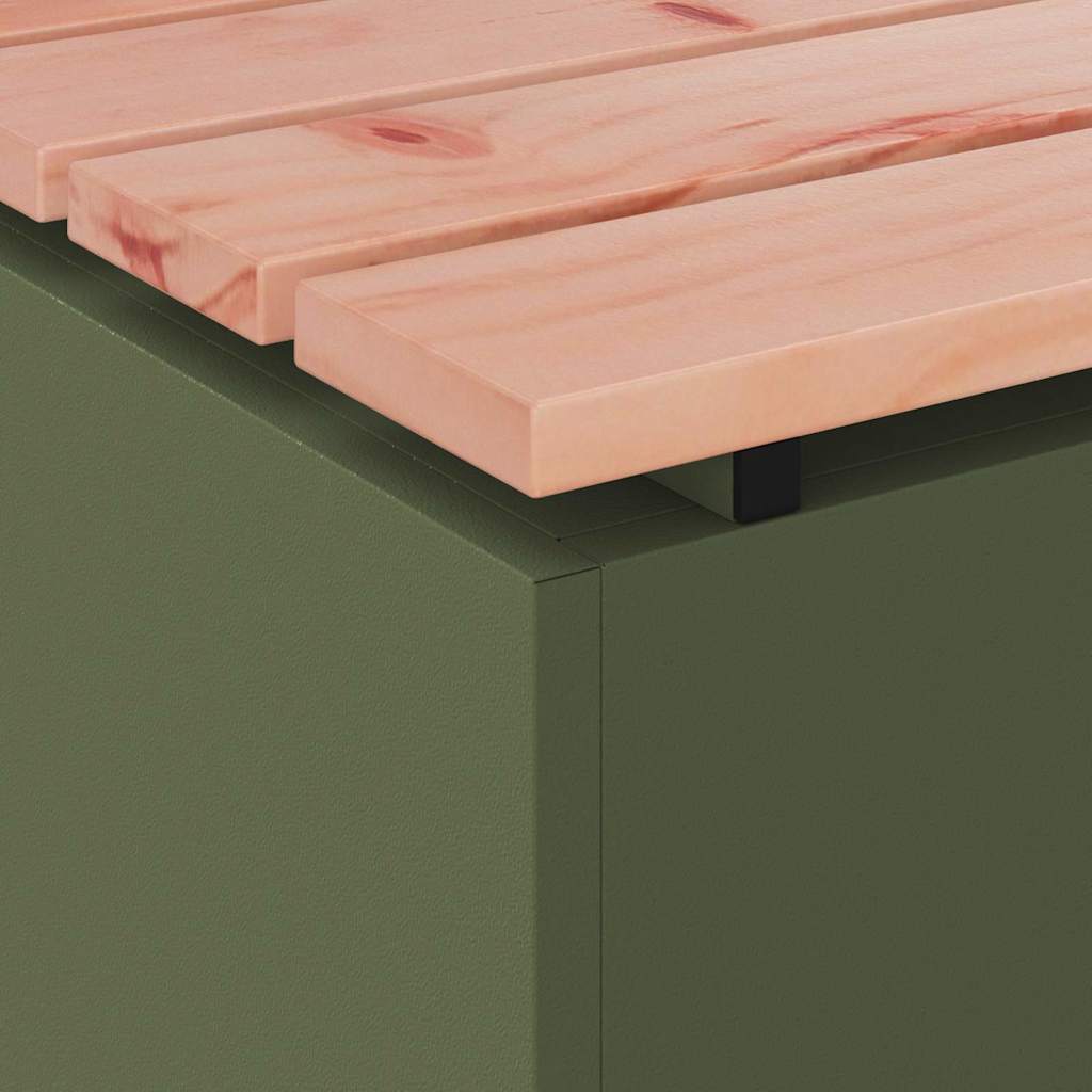 vidaXL Garden Bench Olive green 40 x 40 x 43 cm Steel
