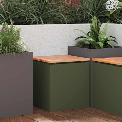 vidaXL Garden Bench Olive green 40 x 40 x 43 cm Steel