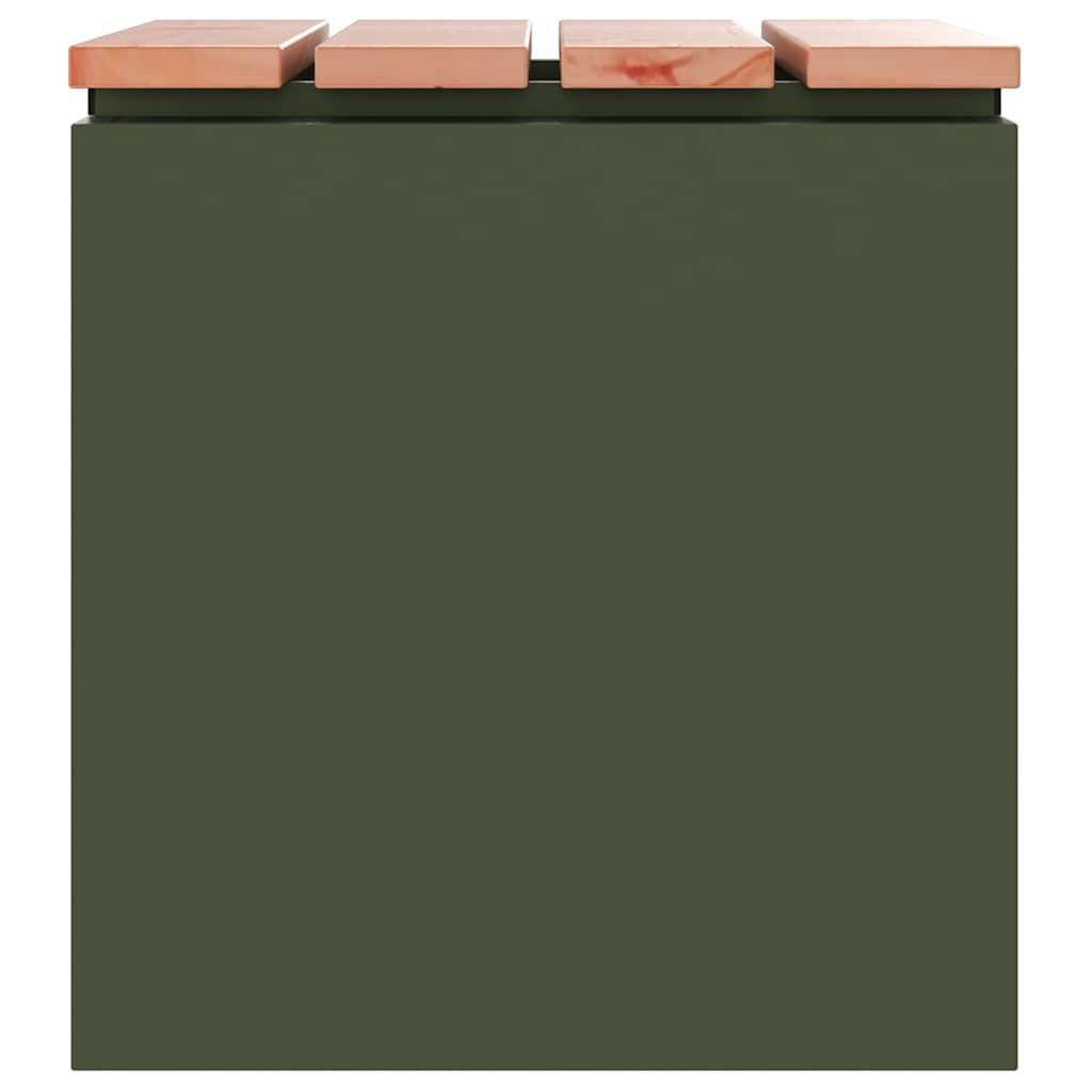 vidaXL Garden Bench Olive green 40 x 40 x 43 cm Steel