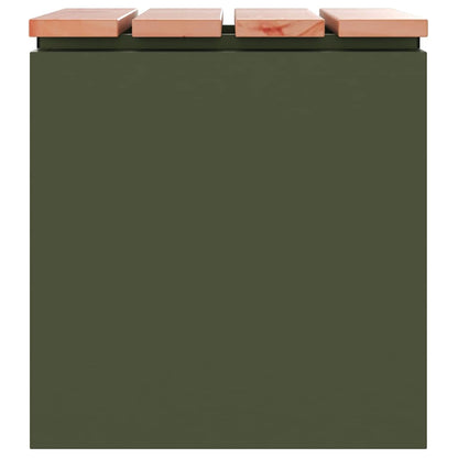 vidaXL Garden Bench Olive green 40 x 40 x 43 cm Steel