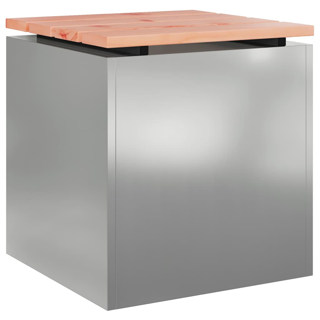 vidaXL Garden Bench Silver 40 x 40 x 43 cm Galvanised steel