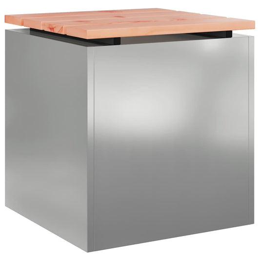 vidaXL Garden Bench Silver 40 x 40 x 43 cm Galvanised steel