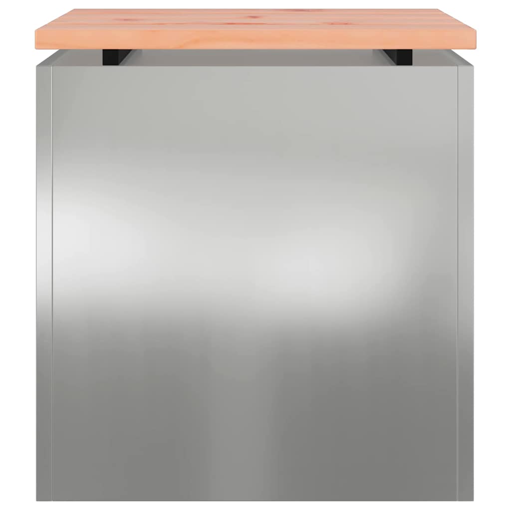 vidaXL Garden Bench Silver 40 x 40 x 43 cm Galvanised steel