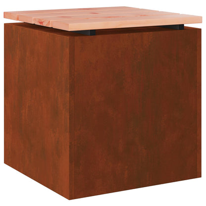 vidaXL Garden Bench Rusty 40 x 40 x 43 cm Weathering steel