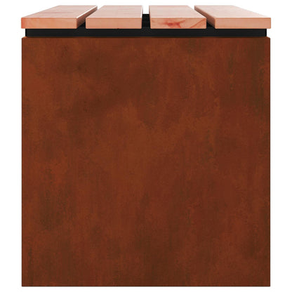 vidaXL Garden Bench Rusty 40 x 40 x 43 cm Weathering steel