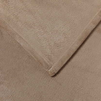 vidaXL Throw Blanket Camel 220 x 240 cm Fleece