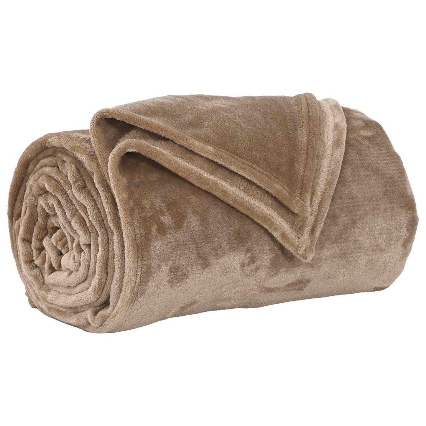 vidaXL Throw Blanket Camel 240 x 270 cm Fleece