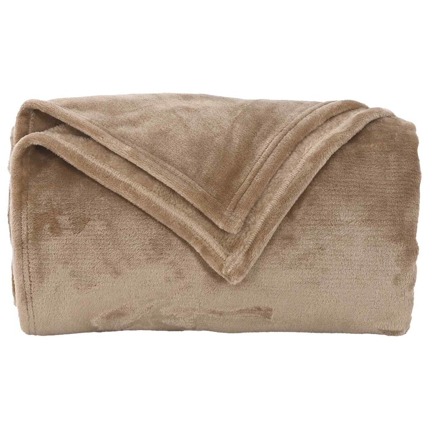 vidaXL Throw Blanket Camel 240 x 270 cm 1.69 kg Fleece