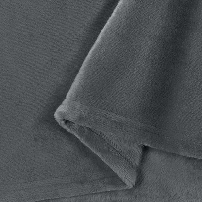 vidaXL Throw Blanket Dark Grey 130 x 150 cm Fleece