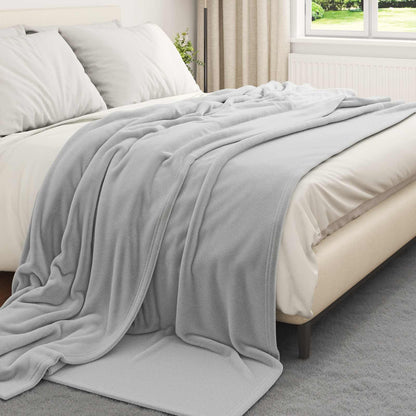 vidaXL Throw Blanket Grey 240 x 270 cm Fleece