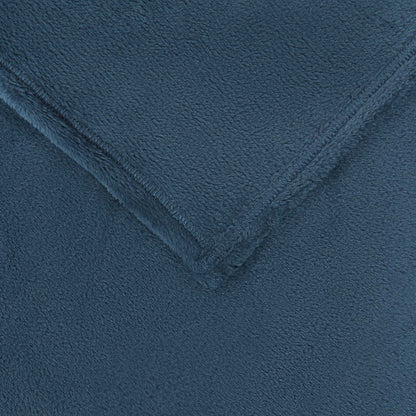 vidaXL Throw Blanket Navy Blue 130 x 150 cm Fleece