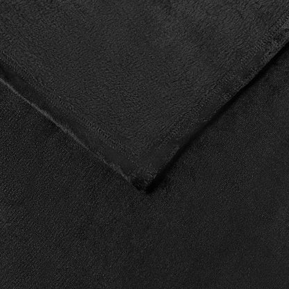 vidaXL Throw Blanket Black 150 x 200 cm Fleece