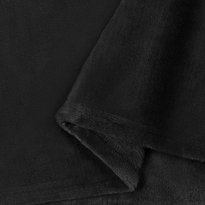 vidaXL Throw Blanket Black 150 x 200 cm Fleece