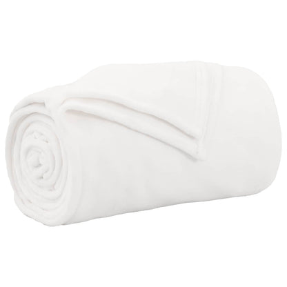 vidaXL Throw Blanket White 240 x 270 cm Fleece