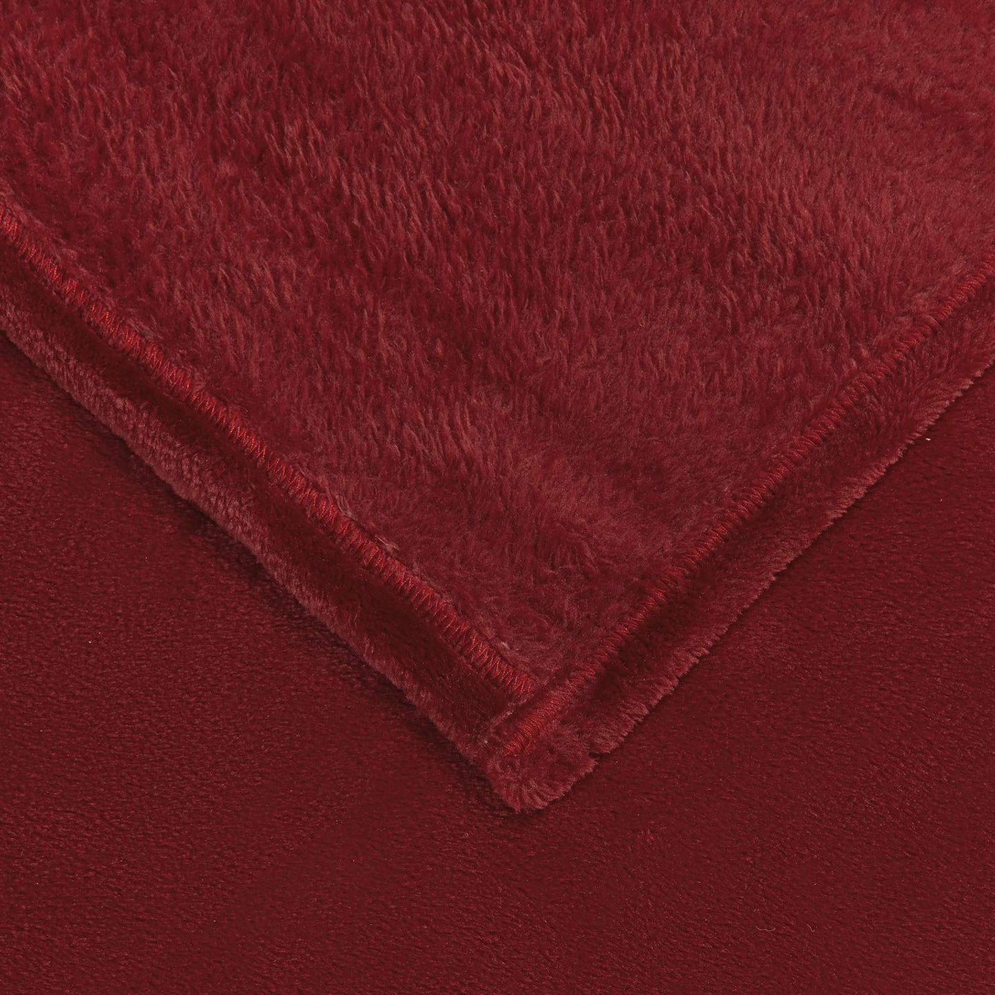 vidaXL Throw Blanket Bordeaux Red 220 x 240 cm Fleece