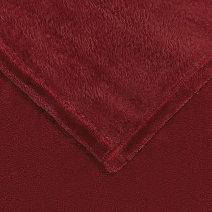 vidaXL Throw Blanket Bordeaux Red 220 x 240 cm Fleece