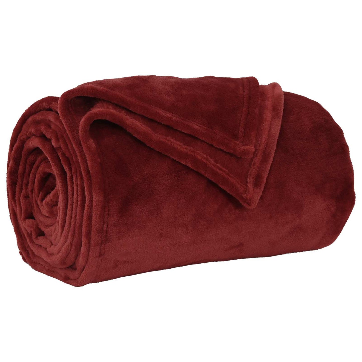 vidaXL Throw Blanket Bordeaux Red 220 x 240 cm Fleece