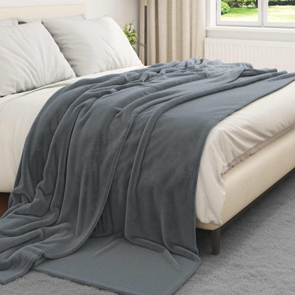 vidaXL Throw Blankets 6 pcs Dark Grey 220 x 240 cm Fleece