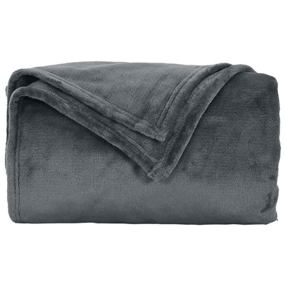 vidaXL Throw Blankets 6 pcs Dark Grey 240 x 270 cm Fleece