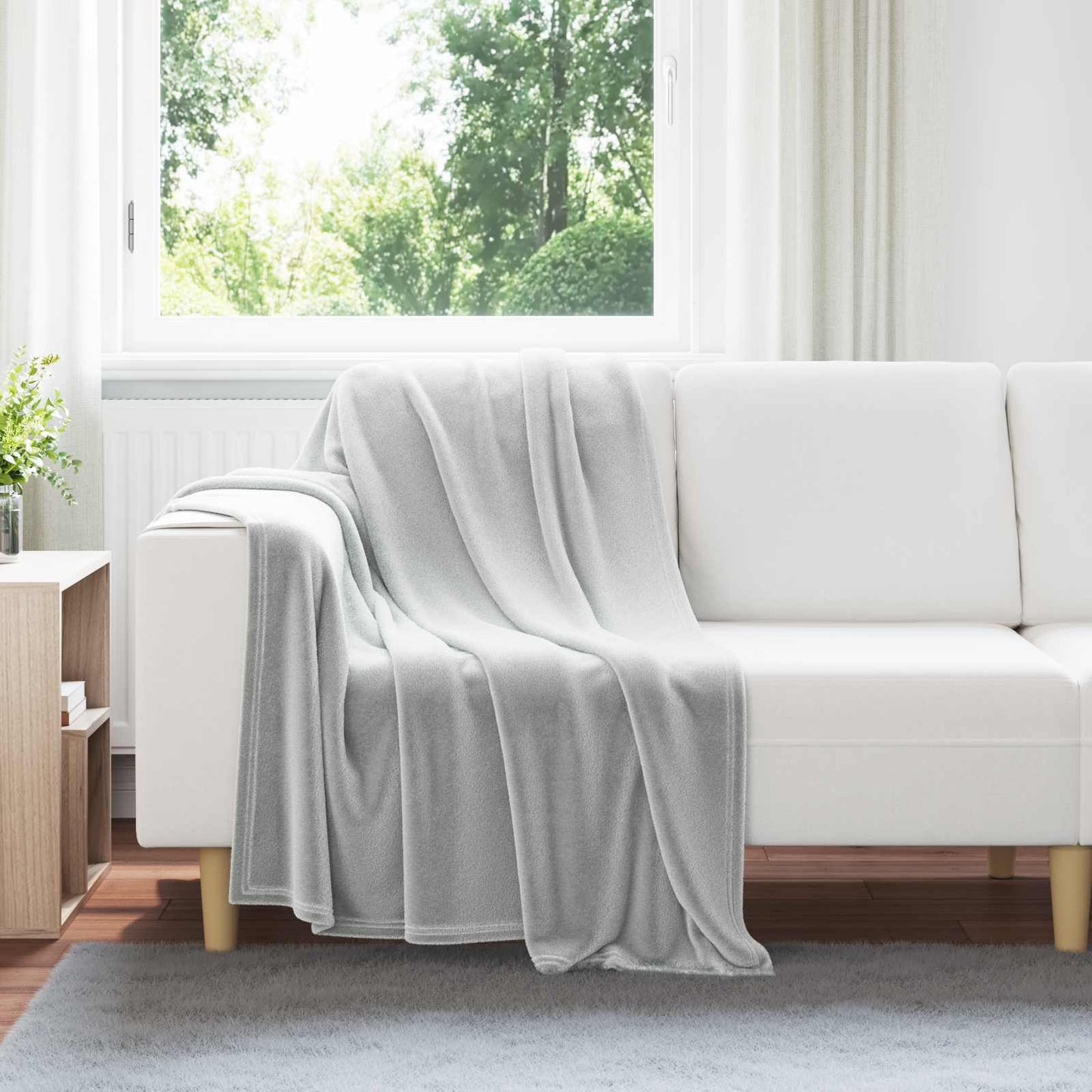 vidaXL Throw Blankets 6 pcs Grey 130 x 150 cm Fleece