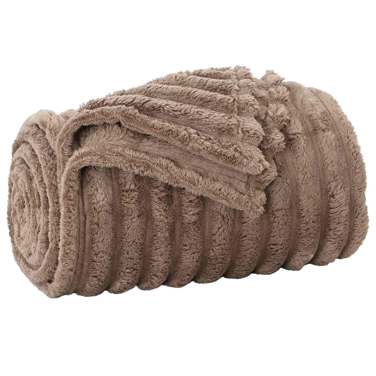 vidaXL Throw Blanket Camel 200 x 150 cm Fleece