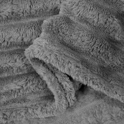 vidaXL Throw Blanket Dark Grey 240 x 220 cm Fleece