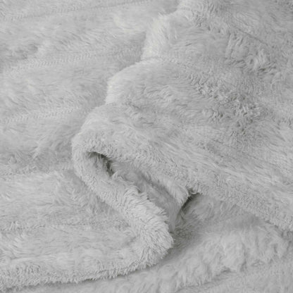 vidaXL Throw Blanket Grey 150 x 130 cm Fleece