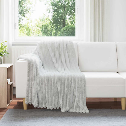 vidaXL Throw Blanket Grey 150 x 130 cm Fleece