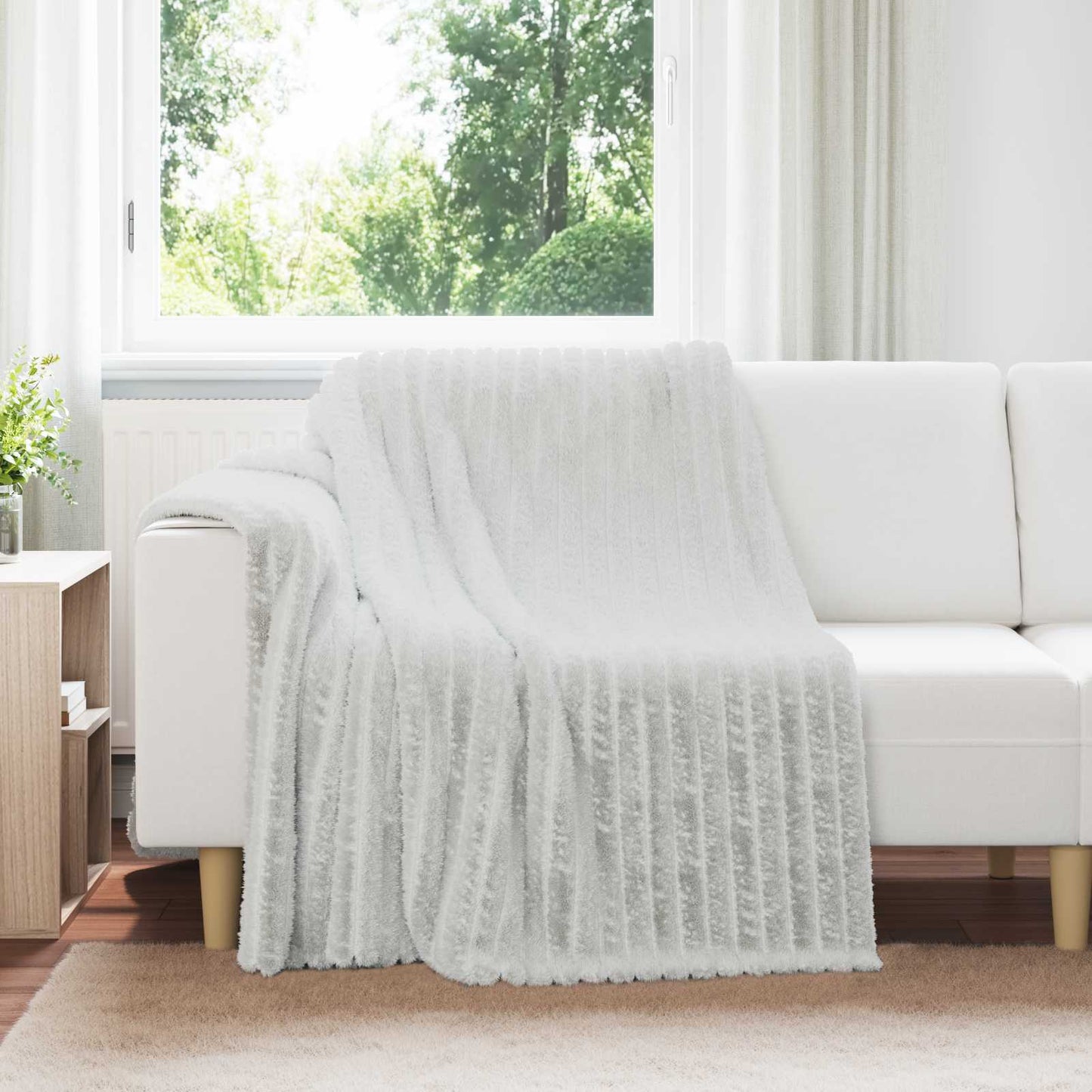 vidaXL Throw Blanket Grey 200 x 150 cm Fleece