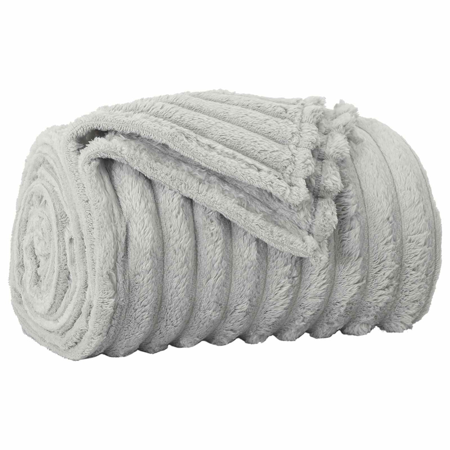 vidaXL Throw Blanket Grey 240 x 220 cm Fleece