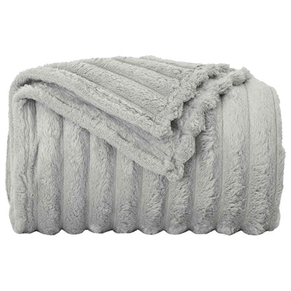 vidaXL Throw Blanket Grey 240 x 220 cm Fleece