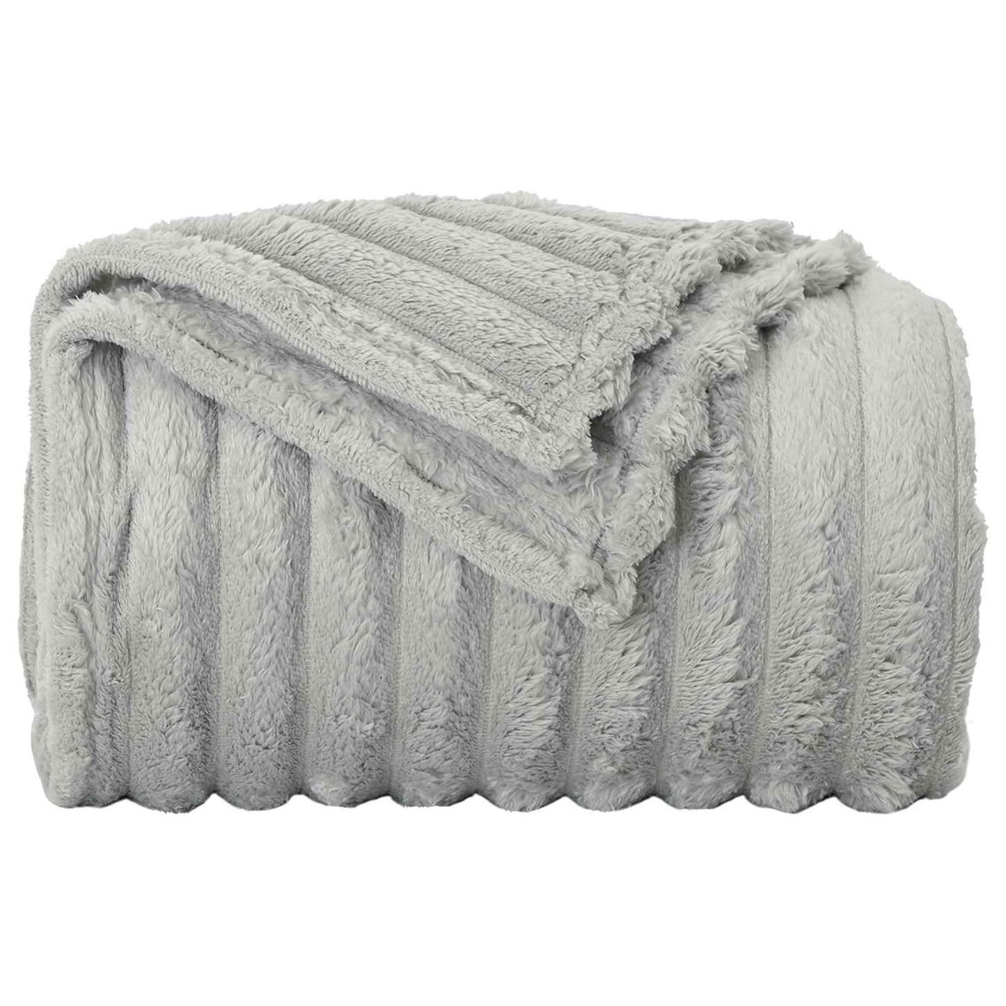 vidaXL Throw Blanket Grey 270 x 240 cm Fleece