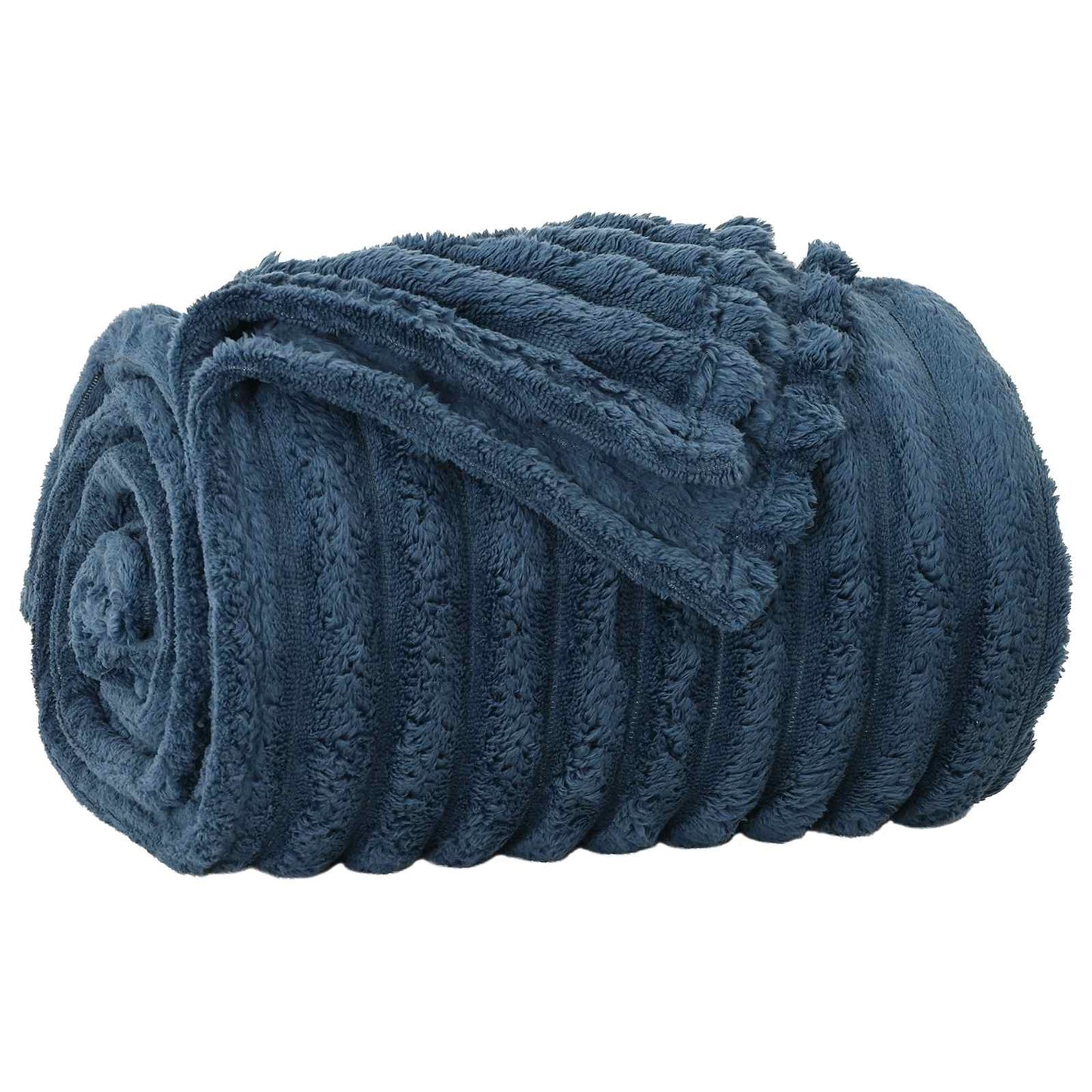 vidaXL Throw Blanket Navy Blue 150 x 130 cm Fleece