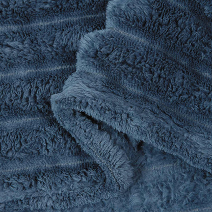 vidaXL Throw Blanket Navy Blue 240 x 220 cm Fleece