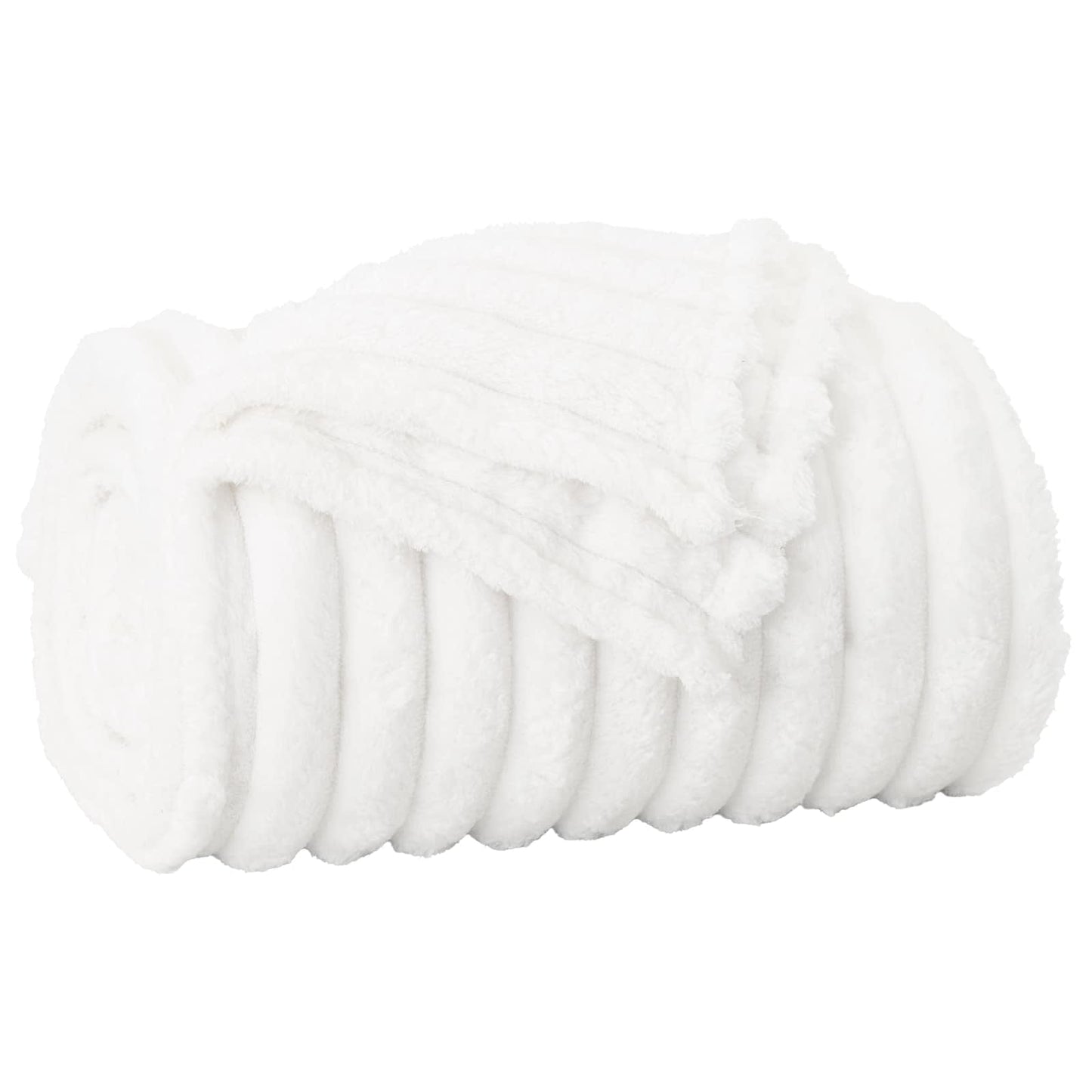 vidaXL Throw Blanket White 150 x 130 cm Fleece