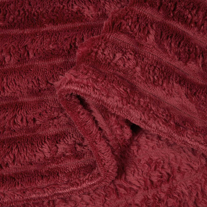 vidaXL Throw Blanket Bordeaux Red 200 x 150 cm Fleece