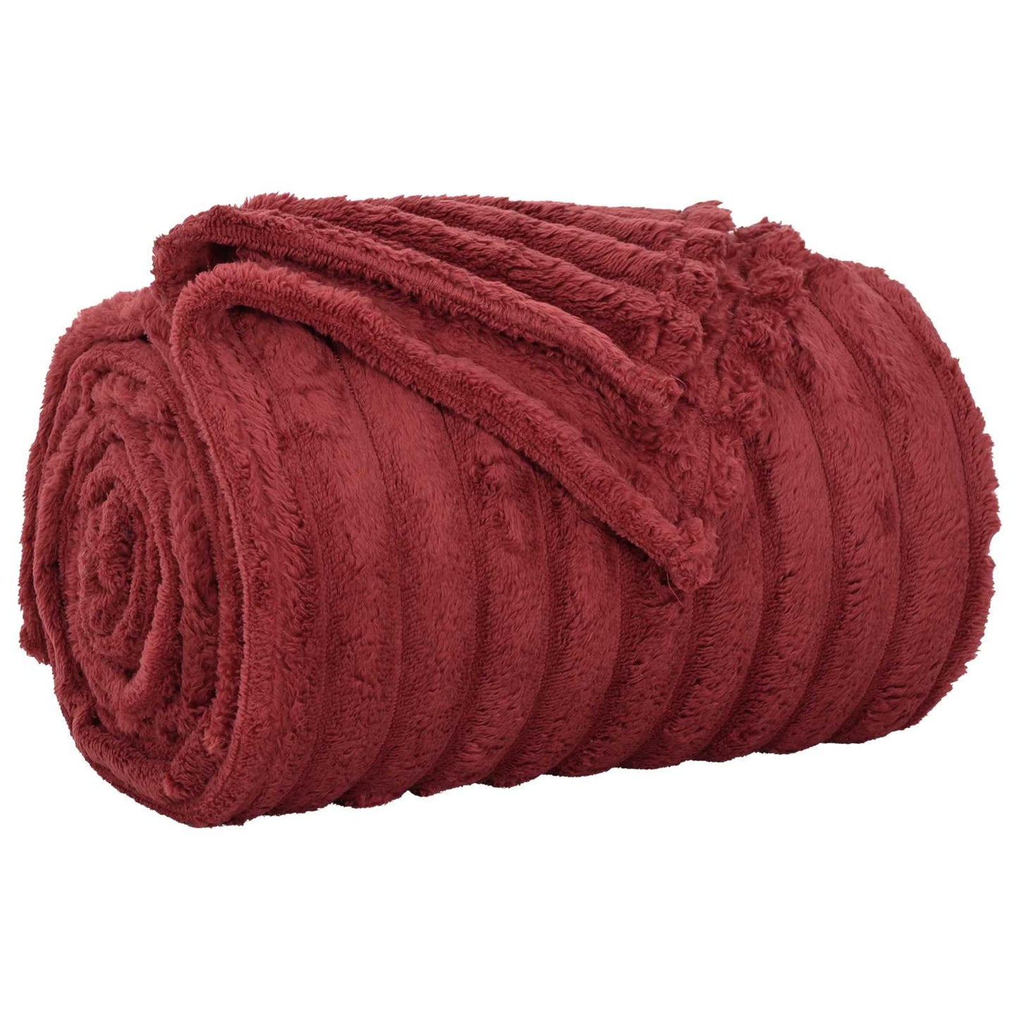 vidaXL Throw Blanket Bordeaux Red 240 x 220 cm Fleece