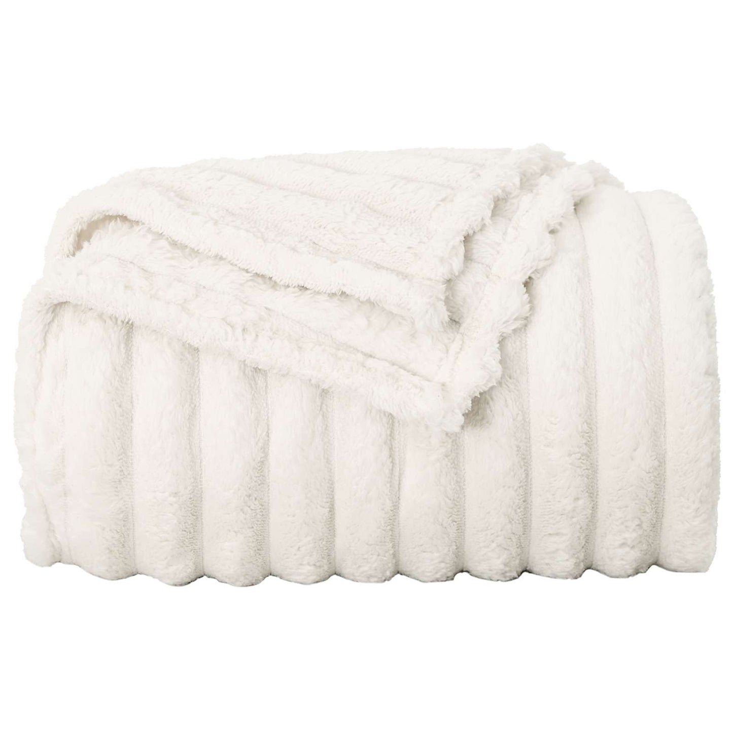 vidaXL Throw Blanket Cream 200 x 150 cm Fleece