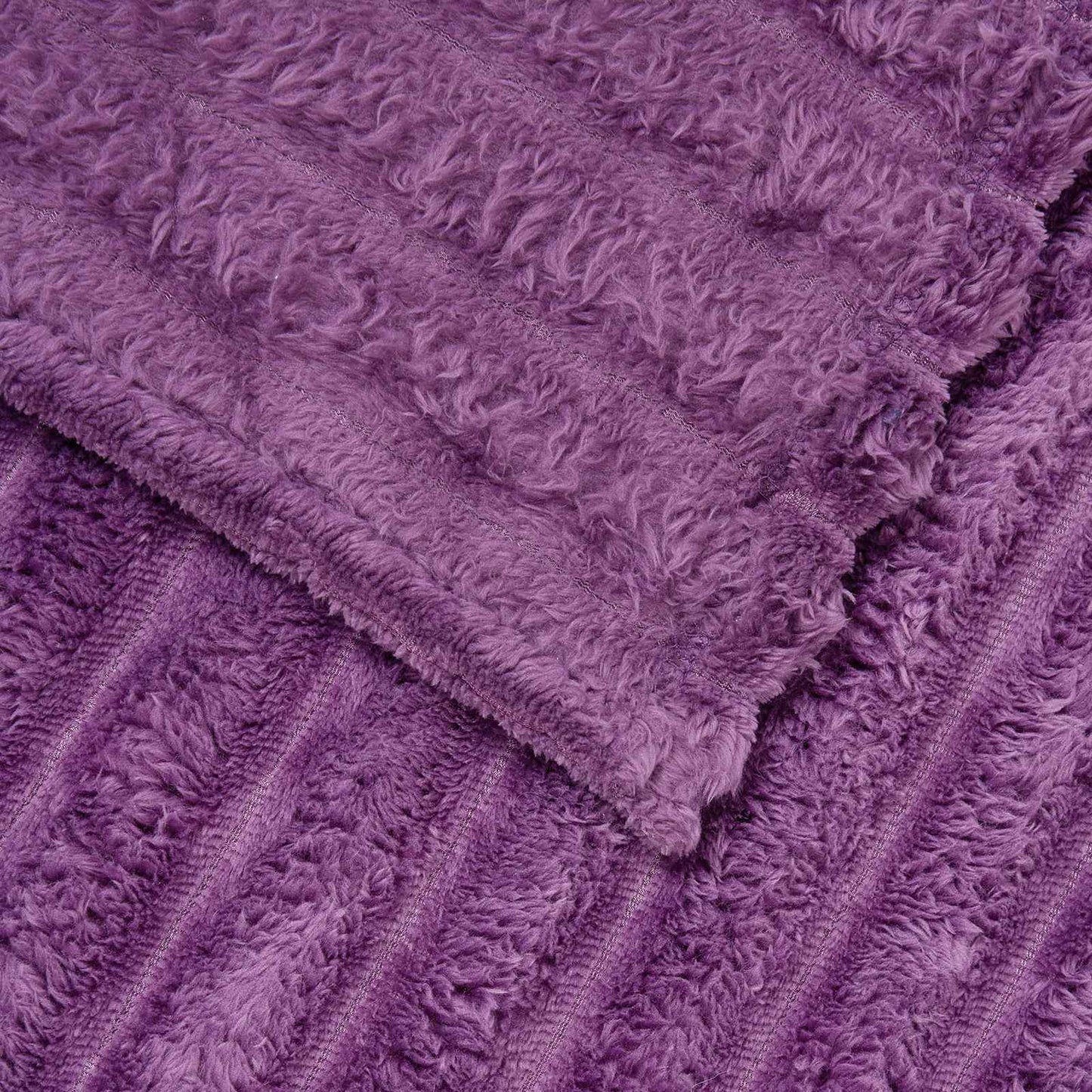 vidaXL Throw Blanket Purple 150 x 130 cm Fleece
