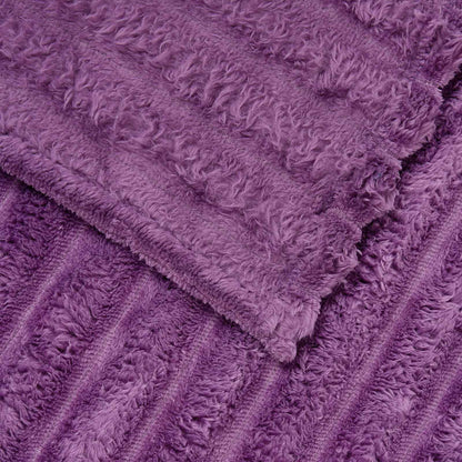 vidaXL Throw Blanket Purple 150 x 130 cm Fleece