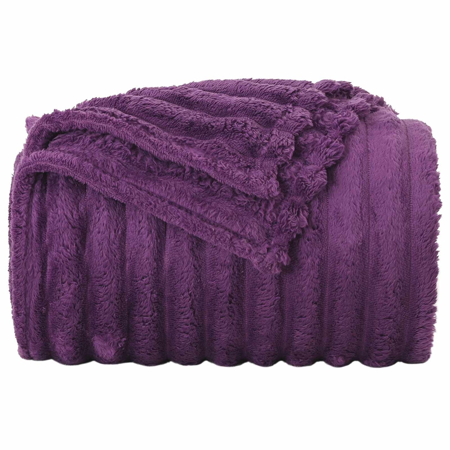 vidaXL Throw Blanket Purple 150 x 130 cm Fleece