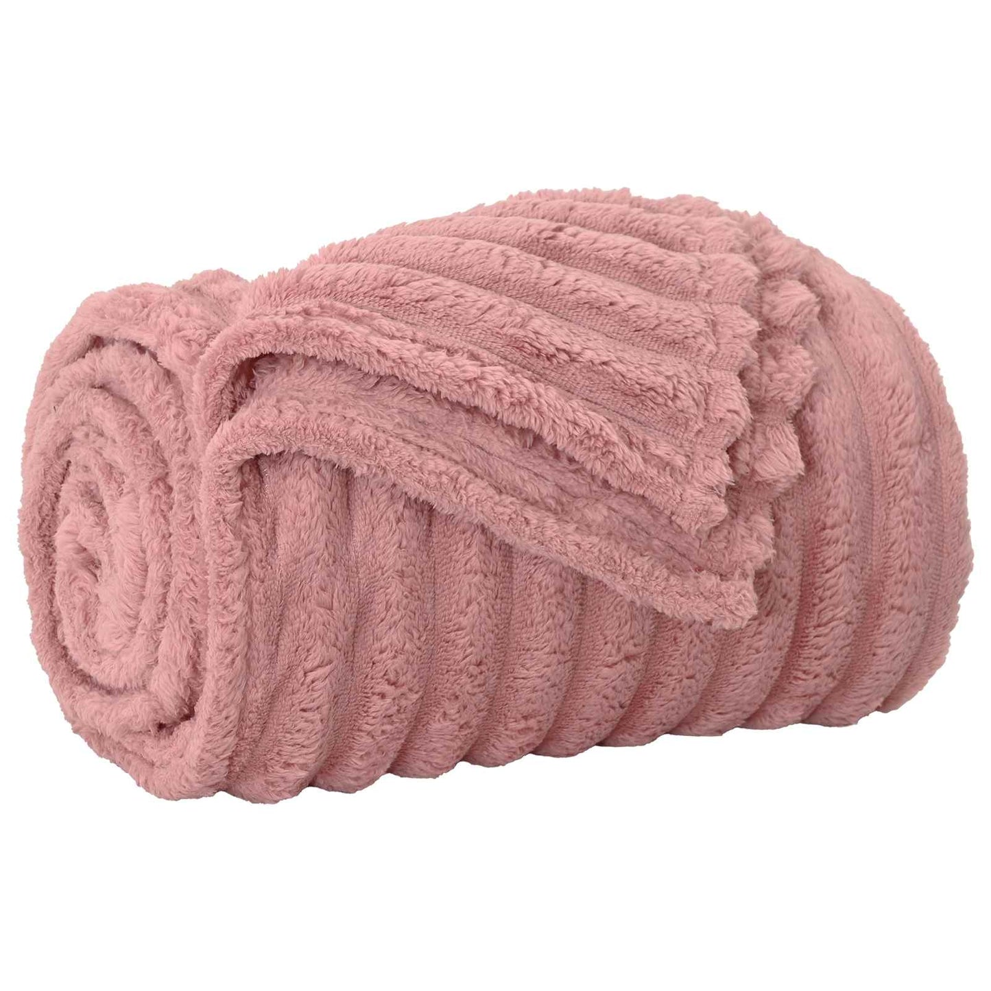 vidaXL Throw Blanket Pink 150 x 130 cm Fleece